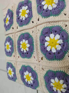 Blingcute | Granny Square Shoulder Bag | Daisy Crochet Bag - Blingcute