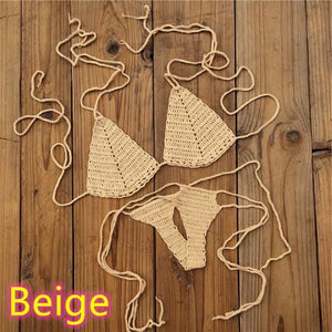 Blingcute | Double Lace Mini Bikini Set | Hand Crochet Beach Bikini Swimwear