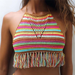 Colorful Stripes Beach Swimwear | Crochet Bikinis