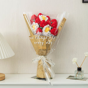 Blingcute | Crochet Bouquet | Strawberry Fruit Bouquet - Blingcute