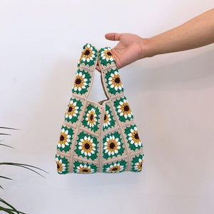 Blingcute | Crochet Bag |  Colorful Daisy Handbag - Blingcute
