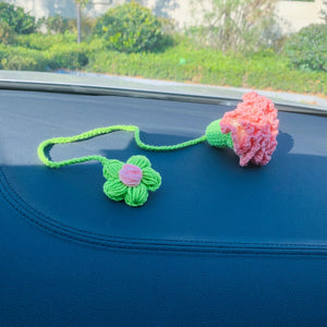 Blingcute | Car Accessories | Carnation flower Mirror Hanging - Blingcute