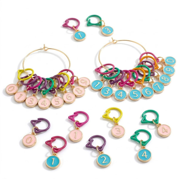 Cat Stitch Markers for Crocheting & Knitting — Numbered, Locking, Snag-Free | Blingcute