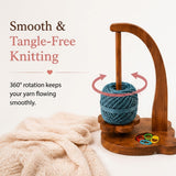 Wooden Yarn Holder for Crochet & Knitting | Premium Gift for Crochet Lovers