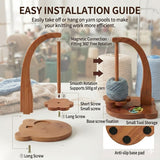 Wooden Yarn Holder for Crochet & Knitting | Premium Gift for Crochet Lovers