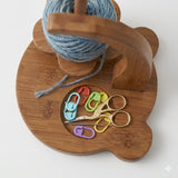 Wooden Yarn Holder for Crochet & Knitting | Premium Gift for Crochet Lovers