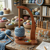 Wooden Yarn Holder for Crochet & Knitting | Premium Gift for Crochet Lovers