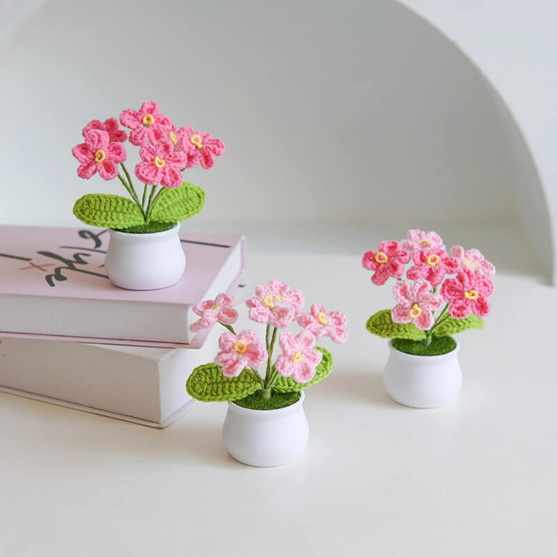 crochet potted plant Blingcute | Crochet Forget-me-not Potted Plant