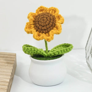 Blingcute | Crochet Sunflower Potted Plant | Home Decor