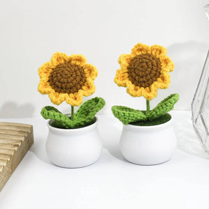 Blingcute | Crochet Sunflower Potted Plant | Home Decor