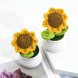 Blingcute | Crochet Sunflower Potted Plant | Home Decor