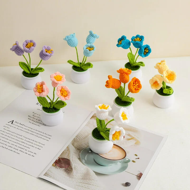 plant lily of the valley in pots Blingcute | Crochet Lily of the Valley Flower Pot