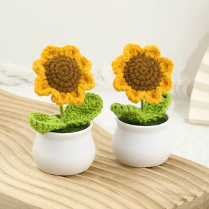 Blingcute | Crochet Sunflower Potted Plant | Home Decor