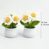 Blingcute | Crochet Daisy Potted Plant | Home Decor