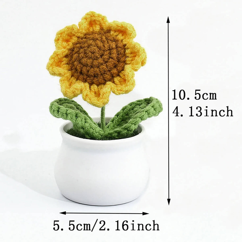 Blingcute | Crochet Sunflower Potted Plant | Home Decor