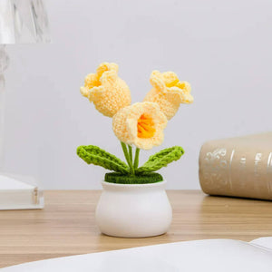 Blingcute | Crochet Lily of the Valley Flower Pot | Home Decor