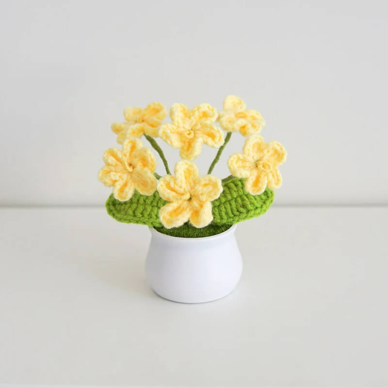 Blingcute | Crochet Forget-me-not Potted Plant | Home Decor