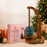 Wooden Yarn Holder for Crochet & Knitting | Premium Gift for Crochet Lovers