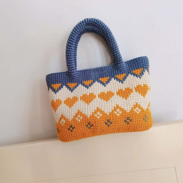 Blingcute | Crochet Jacquard Bag | Crochet Tote Bags - Blingcute