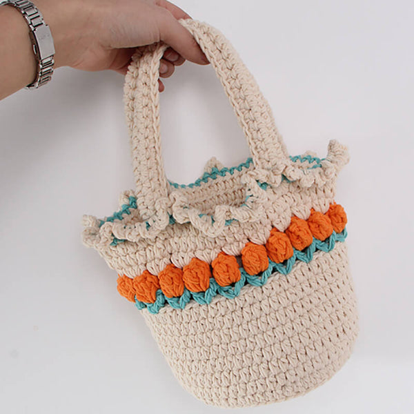 Blingcute | Crochet Tulip Bag | Crochet Tote Bag - Blingcute