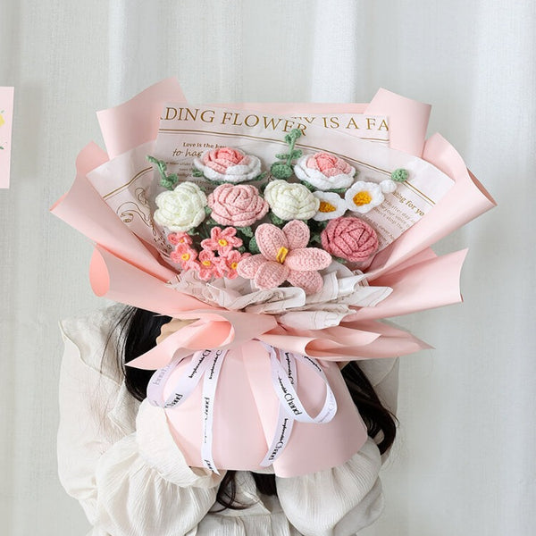 gift for her -crochet rose