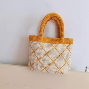 Blingcute | Jacquard Crochet Bag | Crochet Tote Bags - Blingcute