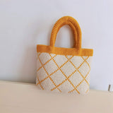 Blingcute | Jacquard Crochet Bag | Crochet Tote Bags - Blingcute