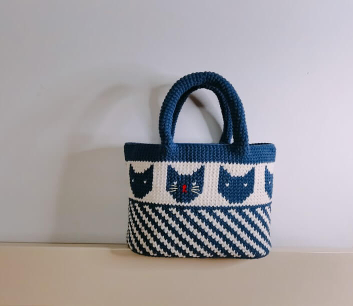 Blingcute | Crochet Cat Bag | Crochet Tote Bag - Blingcute