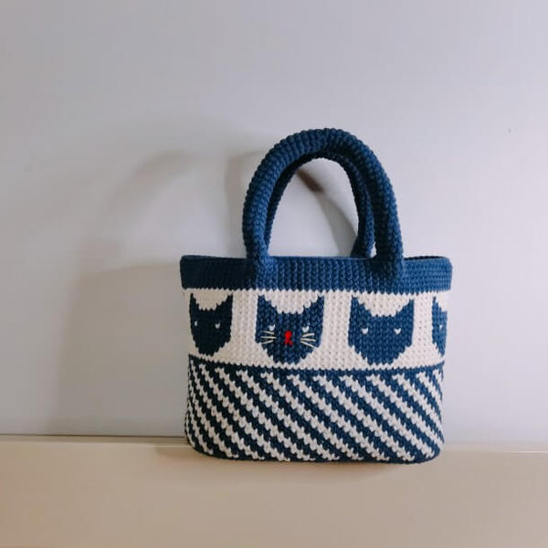 Blingcute | Crochet Cat Bag | Crochet Tote Bag - Blingcute