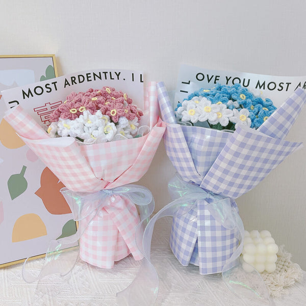 Blingcute | Crochet Bouquets | Crochet Forget-Me -Not - Blingcute