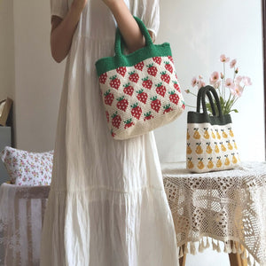 Blingcute | Crochet Fruit Pattern Bag | Crochet Tote Bag - Blingcute