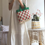 Blingcute | Crochet Fruit Pattern Bag | Crochet Tote Bag - Blingcute