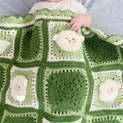Blingcute | Crochet Blanket | Crochet Sheep Blanket - Blingcute