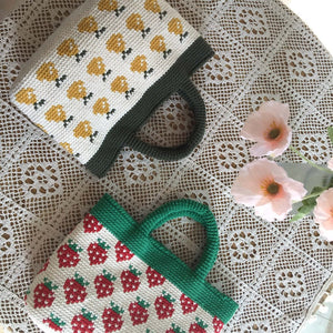 Blingcute | Crochet Fruit Pattern Bag | Crochet Tote Bag - Blingcute