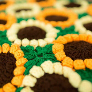Blingcute | Crochet Cushion | Sunflower Cushion for Home Decor - Blingcute