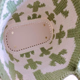 Blingcute | Crochet Bag | Green Cactus Crochet Tote Bag - Blingcute