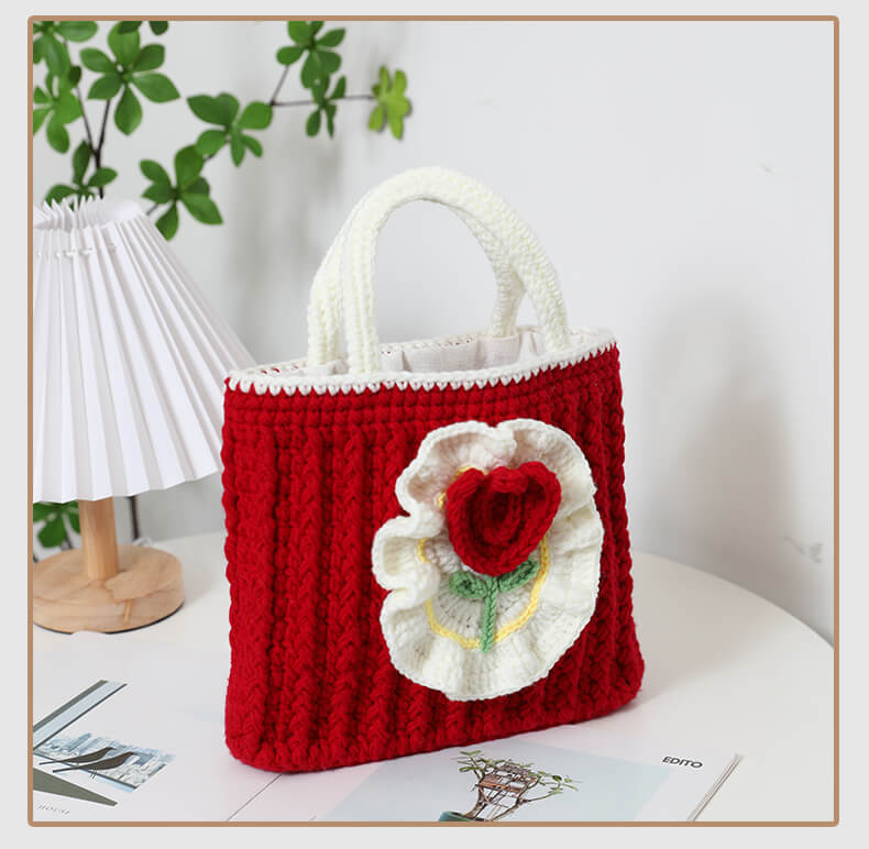 handmade crochet flower purse