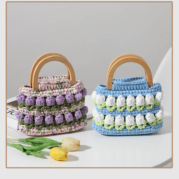 Blingcute | Crochet Tulip Bags | Crochet Handbag - Blingcute