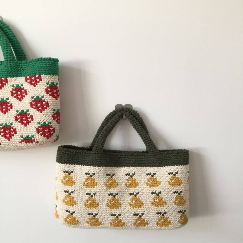 Blingcute | Crochet Fruit Pattern Bag | Crochet Tote Bag - Blingcute