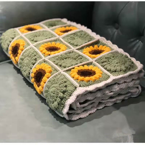 Blingcute | Crochet Blanket | Sunflower Granny Square Blanket - Blingcute