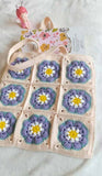 Blingcute | Granny Square Shoulder Bag | Daisy Crochet Bag - Blingcute