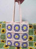 Blingcute | Granny Square Shoulder Bag | Daisy Crochet Bag - Blingcute