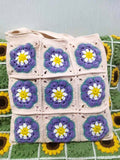 Blingcute | Granny Square Shoulder Bag | Daisy Crochet Bag - Blingcute