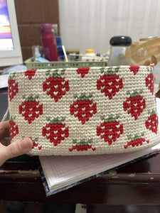 Blingcute | Crochet Strawberry Pear Bag | Handmade Tote Bag - Blingcute