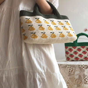 Blingcute | Crochet Fruit Pattern Bag | Crochet Tote Bag - Blingcute