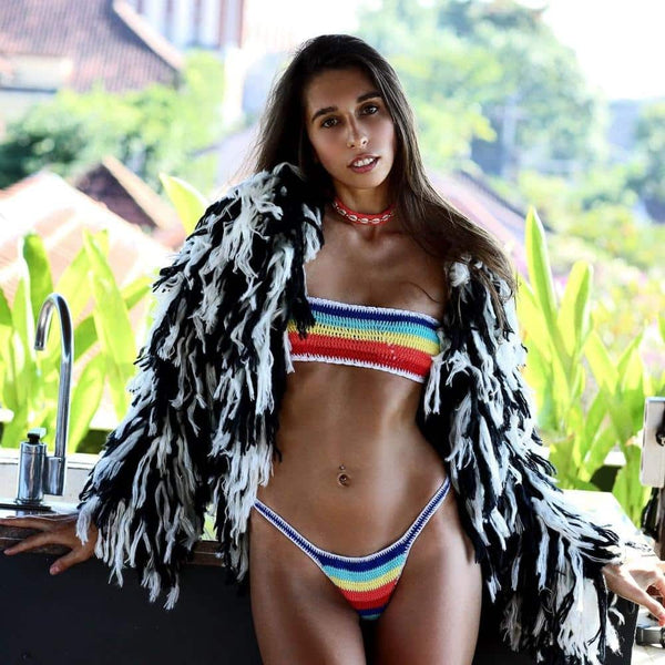 Colorful Beach Tank Boho Swimwear Bikini Set