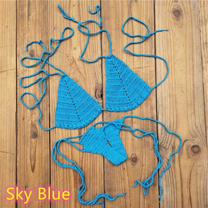 Blingcute | Double Lace Mini Bikini Set | Hand Crochet Beach Bikini Swimwear