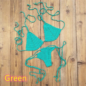 Blingcute | Double Lace Mini Bikini Set | Hand Crochet Beach Bikini Swimwear