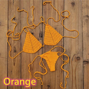 Blingcute | Double Lace Mini Bikini Set | Hand Crochet Beach Bikini Swimwear