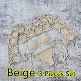 Blingcute  high hip Beachwear  Handmade Crochet Bikini Set